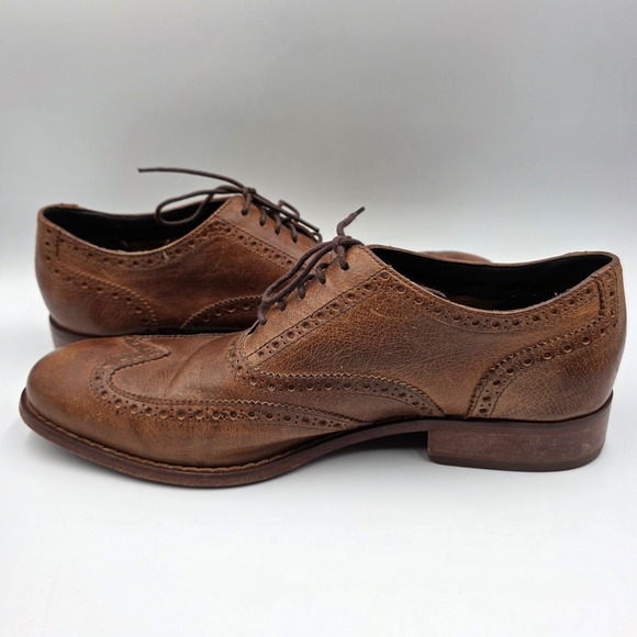 Cole Haan Mens Brown Leather Wingtip Oxford Shoes Nike Air C10027 Size 9.5 M main image 7